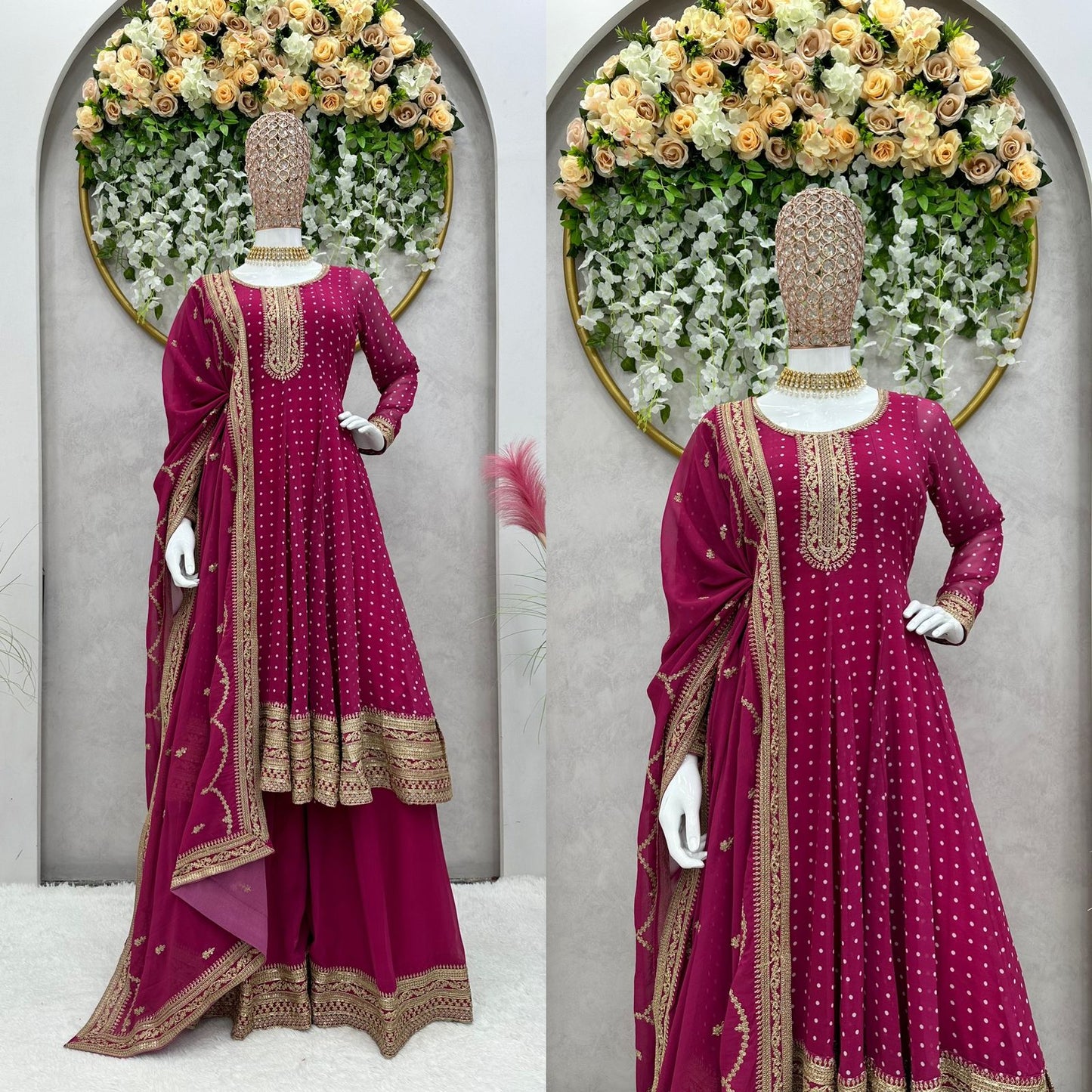 Latest Designs of Pink Anarkali Dresses Shopping