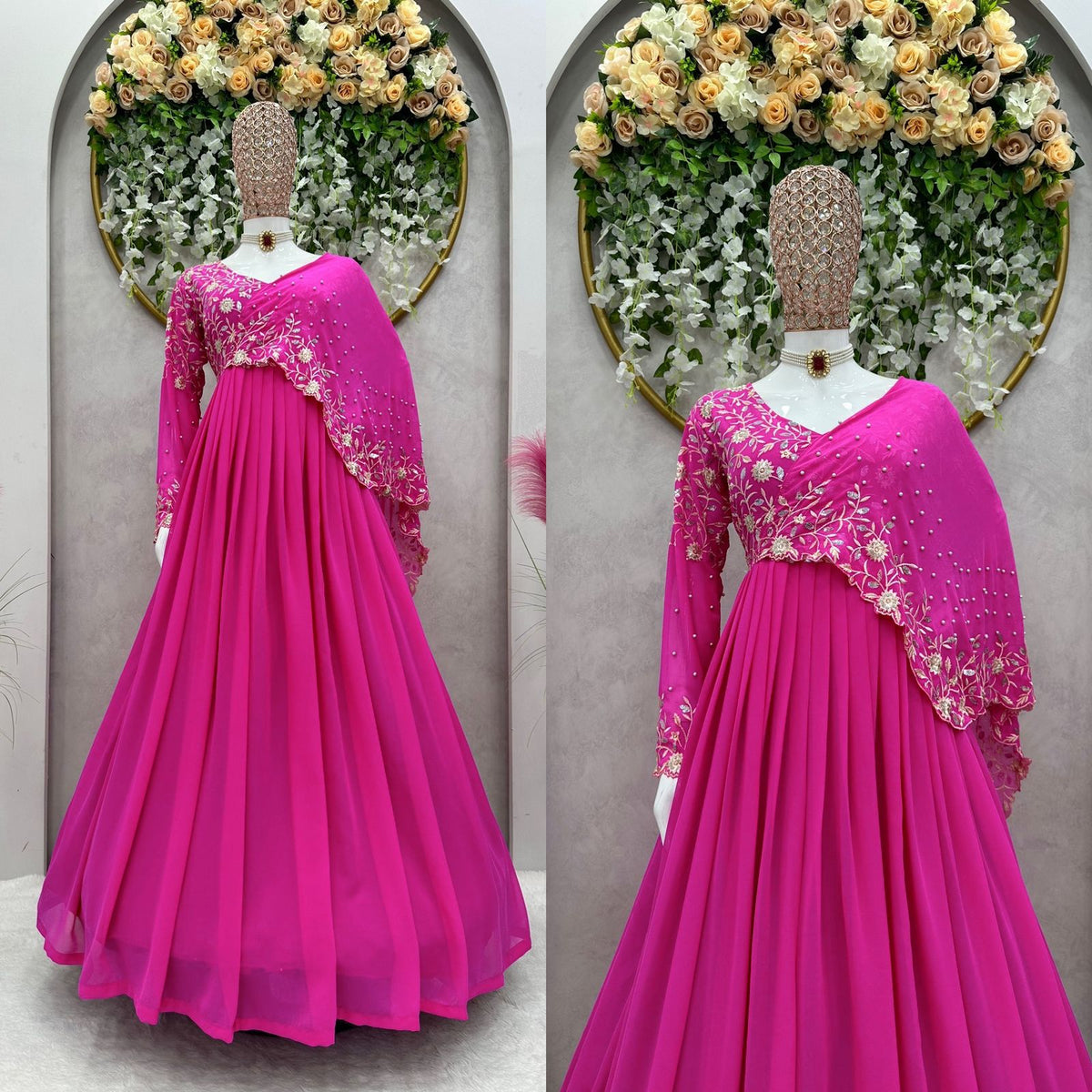 Buy Trendy Pink Gown Online in India - Joshindia