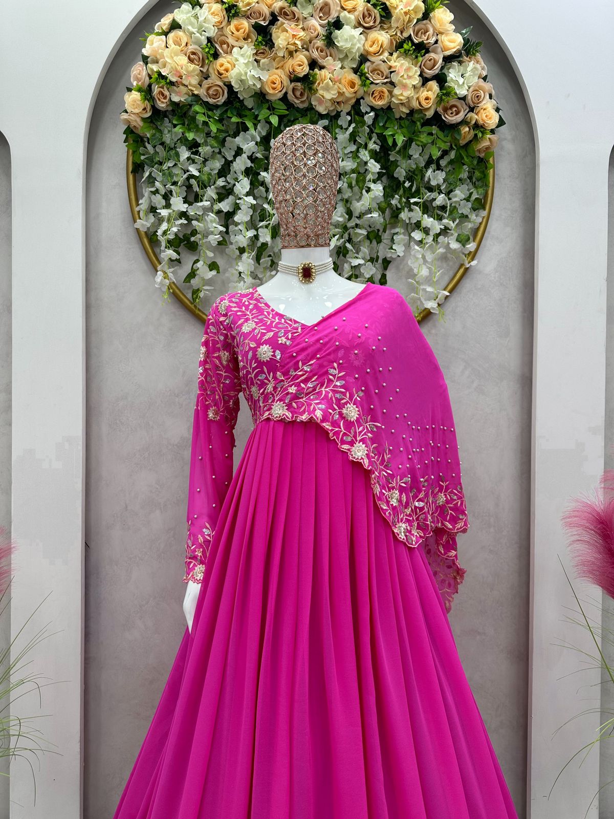 Designer Indian Party Wear Gown - Evilato Online Shopping