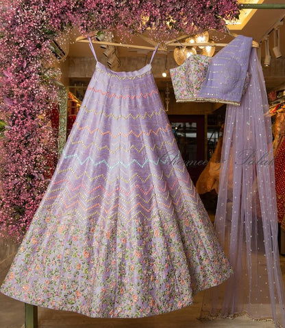 Buy Purple Color Heavy Designer Lehenga Choli For Wedding