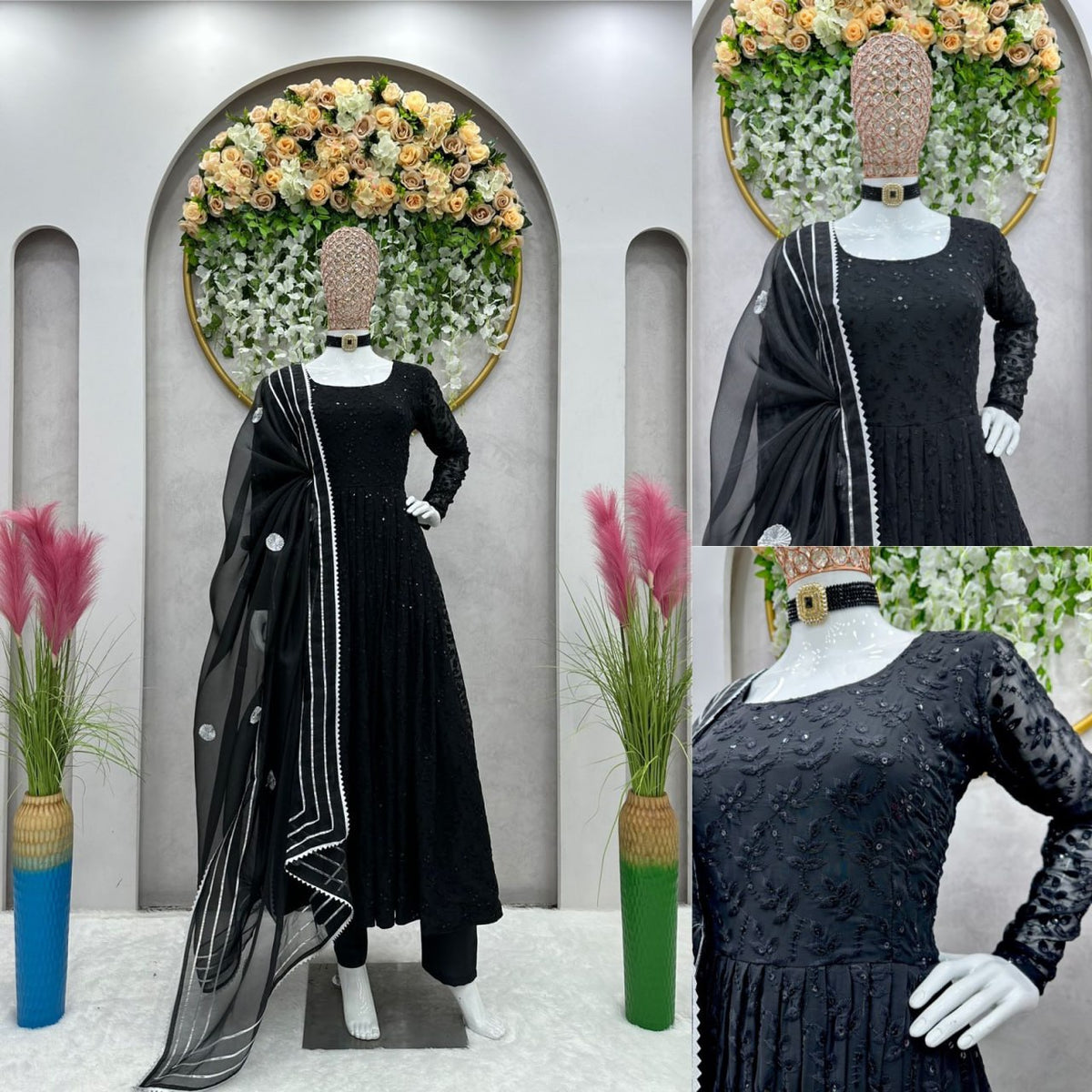 Buy Black Kurtas Set online in India - Joshindia
