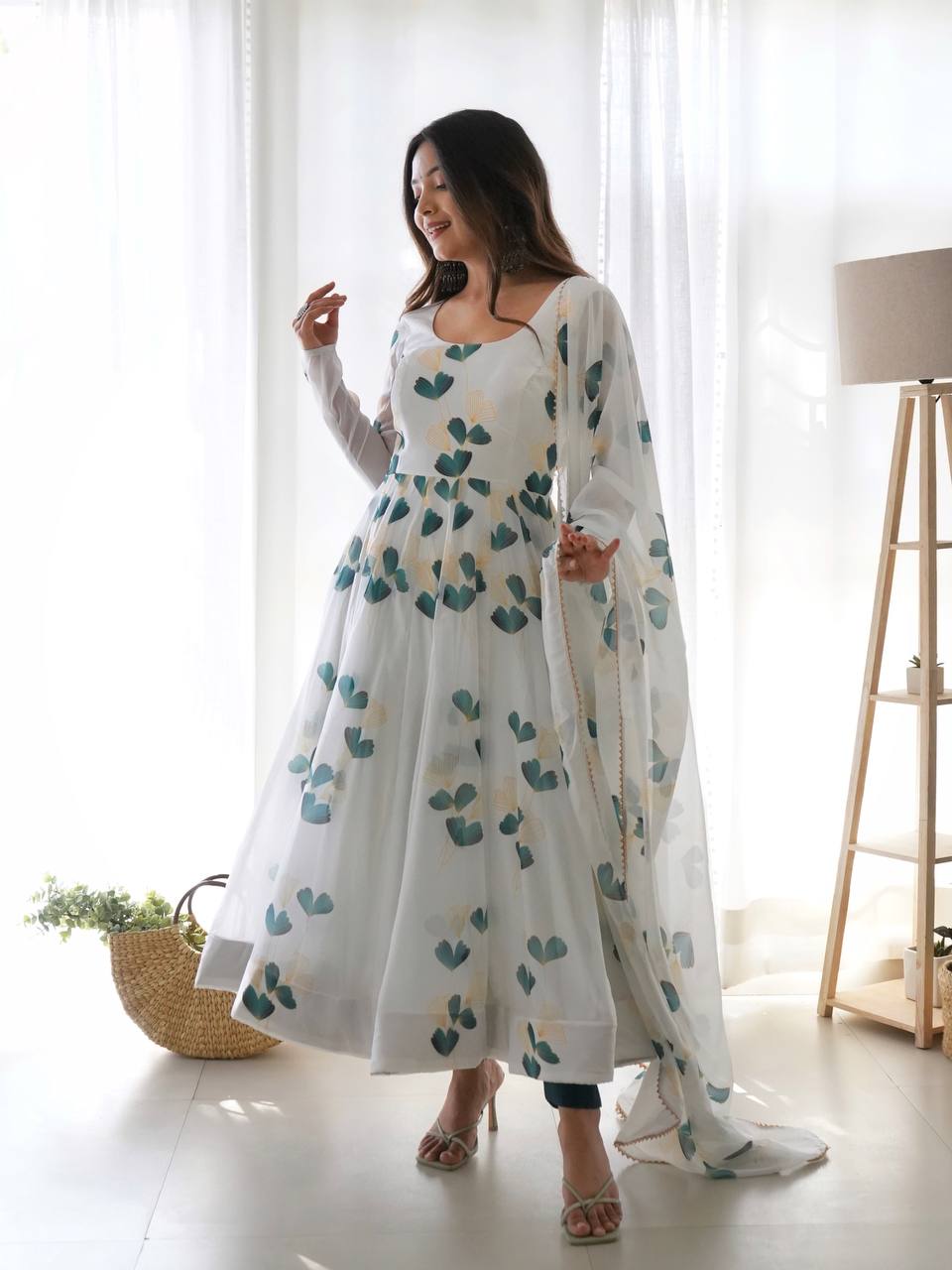 Buy White Anarkali online at Best Prices in India - Joshindia