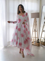 Buy White Anarkali Online In India At Best Price Offers - Joshindia
