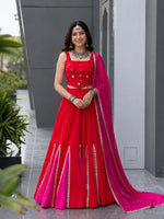 Navratri Special Cotton Lehenga Choli with Mirror Work