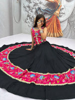 Navratri Special Pure Cotton Lehenga Choli with Mirror Work &amp; Embroidered Dupatta