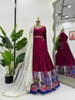 Rayon Digital Print Lehenga Choli with Real Mirror Work