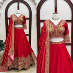 WeddingHeavy Boutique Chinon Lehenga Choli with Coding &amp; Sequence Work