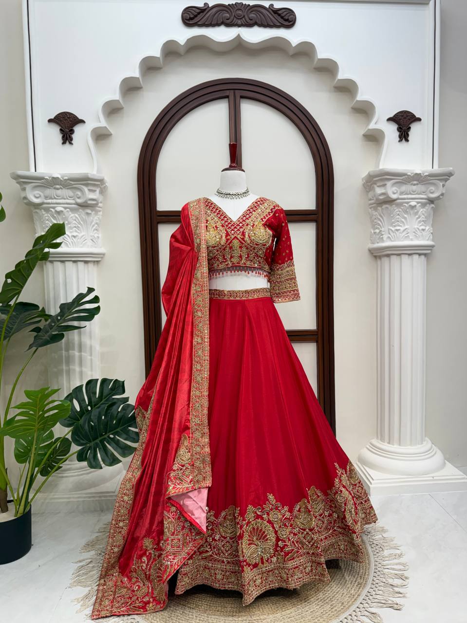 WeddingHeavy Boutique Chinon Lehenga Choli with Coding &amp; Sequence Work