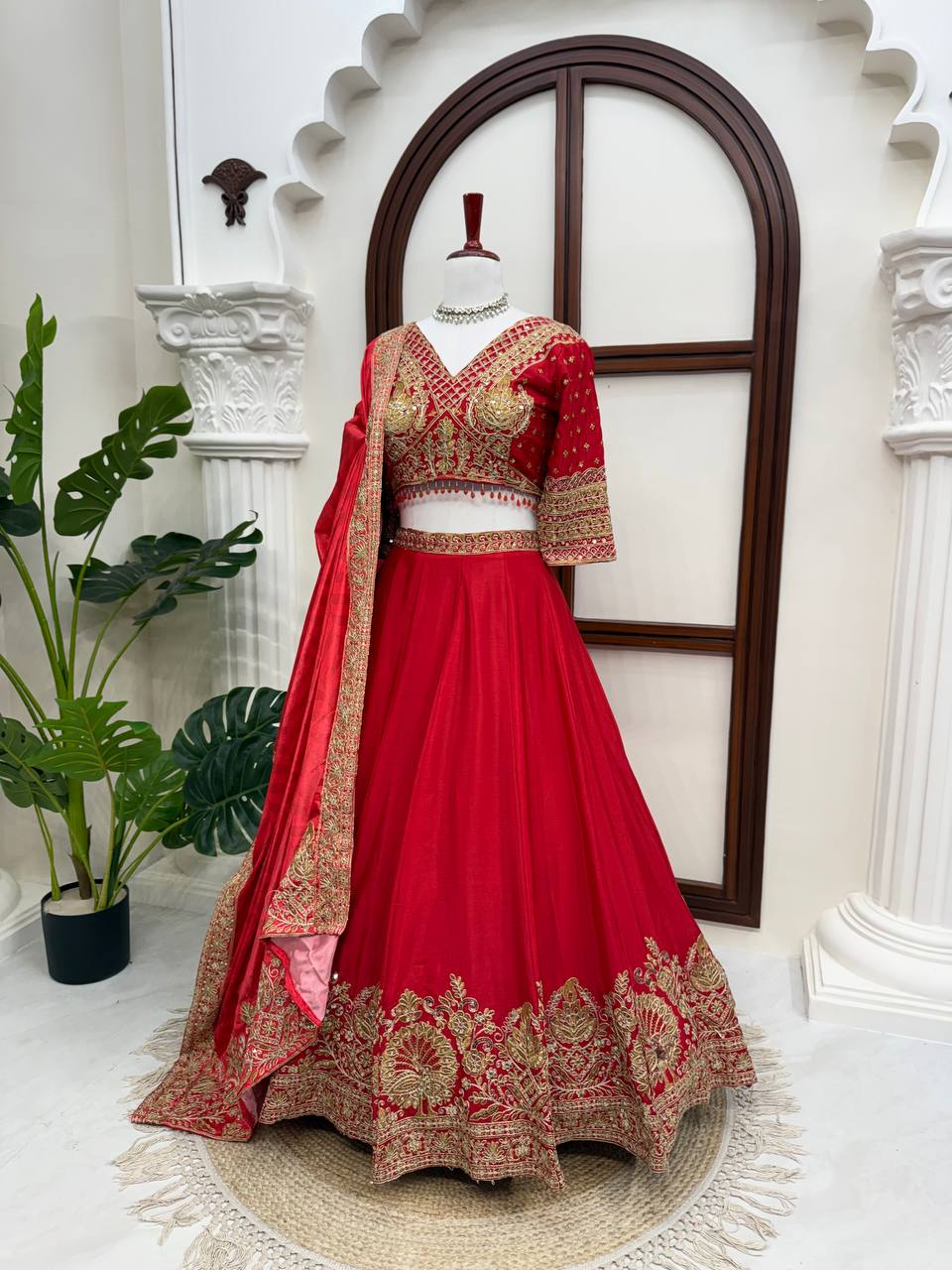 WeddingHeavy Boutique Chinon Lehenga Choli with Coding &amp; Sequence Work
