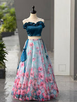 Pure Organza Silk Digital Printed Lehenga Choli with Japan Satin Blouse