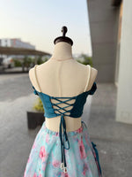 Pure Organza Silk Digital Printed Lehenga Choli with Japan Satin Blouse