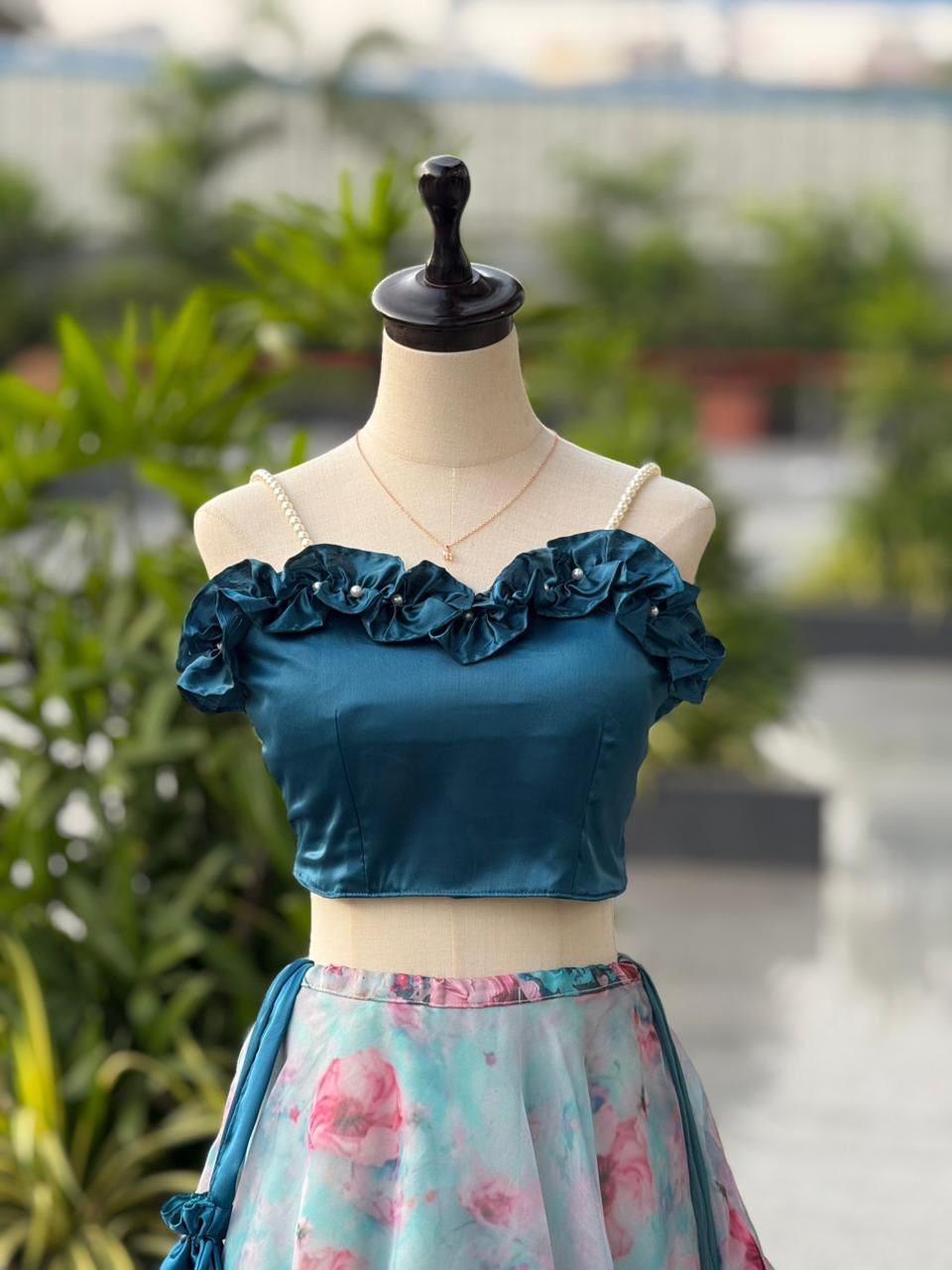 Pure Organza Silk Digital Printed Lehenga Choli with Japan Satin Blouse