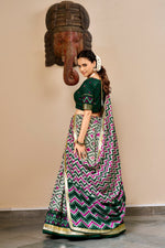 Tasar Silk Lehenga with Ikat &amp; Foil Print – Festive Designer Lehenga Choli Set
