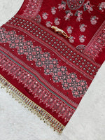 Premium Japan Satin Semi Gajji Silk Bandhani Saree with Peacock Pallu &amp; Mirror Lace Border