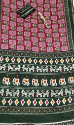 Heavy Mall Cotton Silk Saree with Traditional Print &amp; Elegant Border