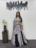 Premium Ajrakh Printed Lehenga Choli – Navratri Special Heavy Rayon Cotton Set