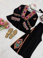 Heavy Rayon Silk Top Plazo Set with Real Mirror Embroidery &amp; Kodi Work | Ready to Wear