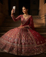 Butterfly Net Lehenga with Sequins Embroidery &amp; Cancan Canvas Layers | Semi-Stitched