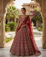 Butterfly Net Lehenga with Sequins Embroidery &amp; Cancan Canvas Layers | Semi-Stitched