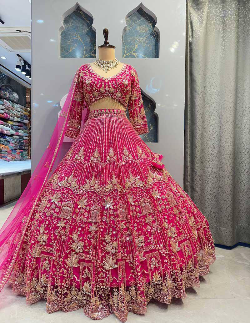 Soft Net Lehenga with Coding Sequins Work &amp; Cancan Canvas Layers | Semi-Stitched