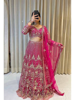 Soft Net Lehenga with Coding Sequins Work &amp; Cancan Canvas Layers | Semi-Stitched