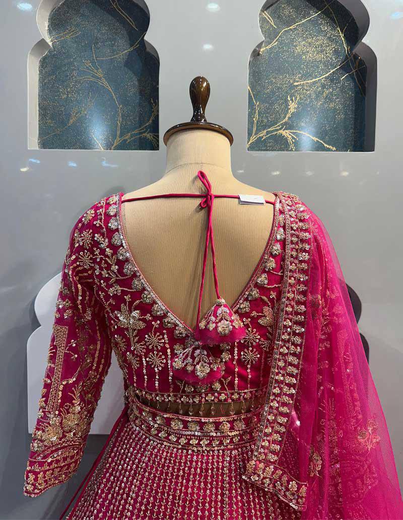 Soft Net Lehenga with Coding Sequins Work &amp; Cancan Canvas Layers | Semi-Stitched