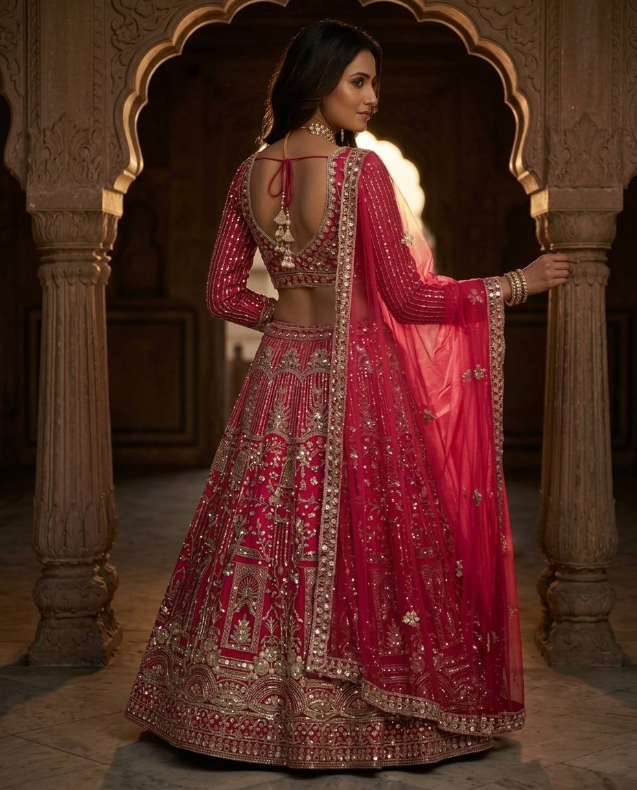 Soft Net Lehenga with Coding Sequins Work &amp; Cancan Canvas Layers | Semi-Stitched