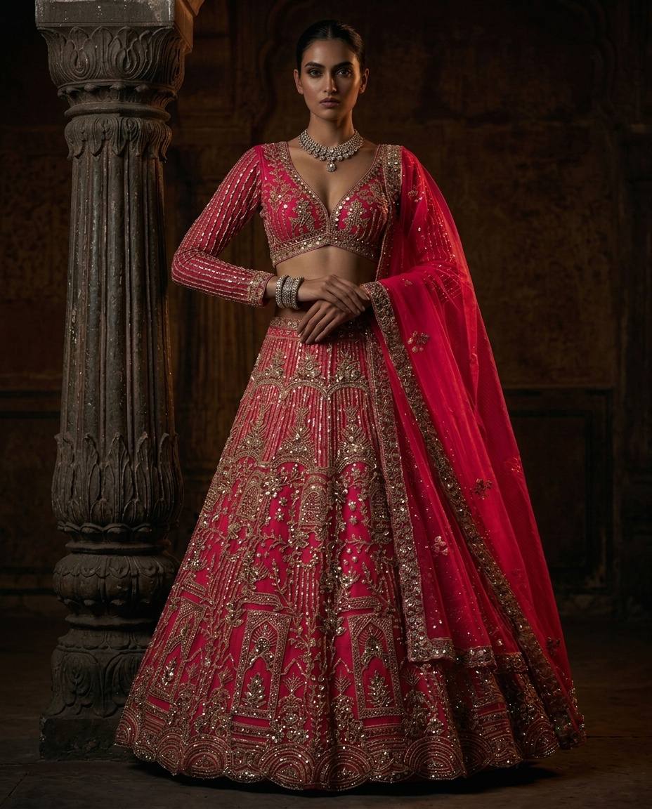 Soft Net Lehenga with Coding Sequins Work &amp; Cancan Canvas Layers | Semi-Stitched