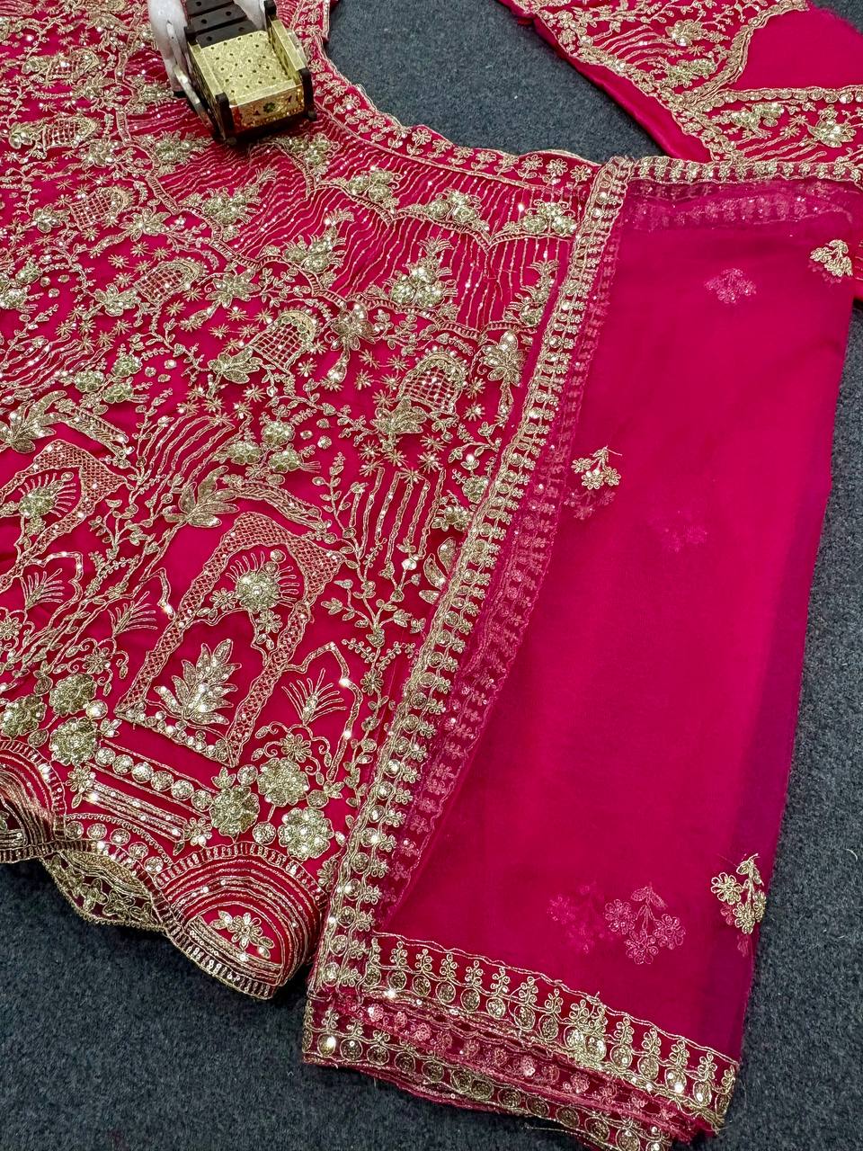 Soft Net Lehenga with Coding Sequins Work &amp; Cancan Canvas Layers | Semi-Stitched