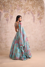 Premium Tabby Silk Lehenga with Beads &amp; Digital Print Work &amp; Cancan Canvas Layers