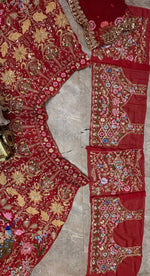 Fox Georgette Lehenga with Sequins Embroidery Work &amp; Cancan Canvas Layers | 4 Meter Flare | Semi-Stitched