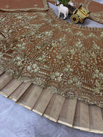 Soft Net Lehenga with Coding Sequins Work &amp; Cancan Canvas Layers | Semi-Stitched