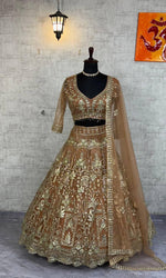 Soft Net Lehenga with Coding Sequins Work &amp; Cancan Canvas Layers | Semi-Stitched