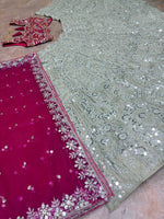 Georgette Sequins Embroidery Lehenga with Butterfly Net Dupatta