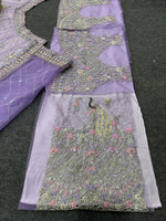 Soft Butterfly Net Lehenga with Coding Sequins Work &amp; Cancan Canvas Layers | Lavender