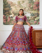 DESIGNER BRIDALRED WEDDINGLEHENGA