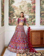 DESIGNER BRIDALRED WEDDINGLEHENGA