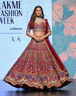 DESIGNER BRIDALRED WEDDINGLEHENGA