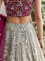 Premium Faux Georgette Lehenga with Sequins Embroidery &amp; Butterfly Net Dupatta