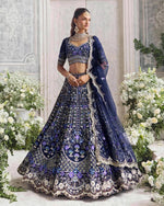 BLUE WEDDING BRIDAL DESIGNER LEHENGA