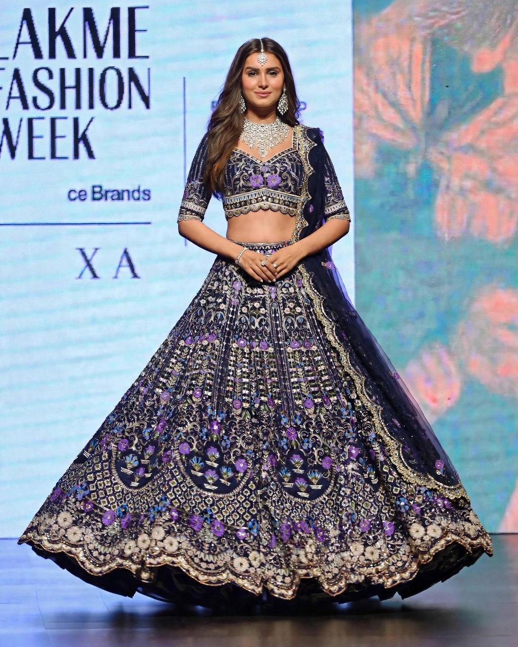 BLUE WEDDING BRIDAL DESIGNER LEHENGA