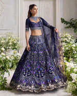 BLUE WEDDING BRIDAL DESIGNER LEHENGA