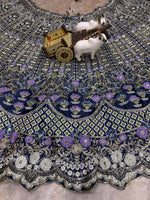 BLUE WEDDING BRIDAL DESIGNER LEHENGA