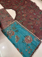 Georgette Lehenga with Digital Print &amp; Sequence Figure Work | Can-Can Canvas Layers