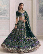 WEDDING BRIDAL GREENHEAVY MONO SATIN SILK