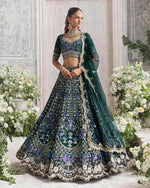 WEDDING BRIDAL GREENHEAVY MONO SATIN SILK