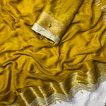 VIRAL- 2Fancy Chiffon Saree Ghungroo Hand Work Moti Lace with Blouse
