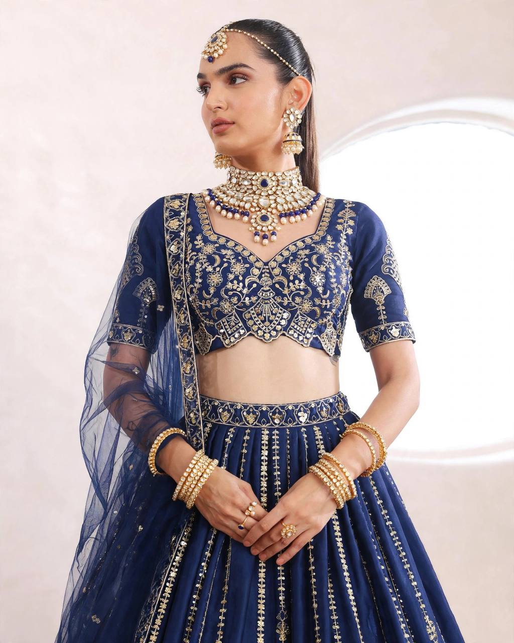 Premium Designer Blue Bridal Wedding lehenga