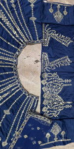 Premium Designer Blue Bridal Wedding lehenga