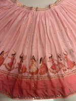 Navratri SpecialPremium Star Georgette Lehenga with Digital Print &amp; Real Mirror Work